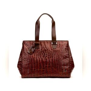 Chocolate Gator Signature Grande Tote by Consuela EUC